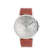 Relojes personalizados Reloj de pulsera de cuero de hombre de acero inoxidable